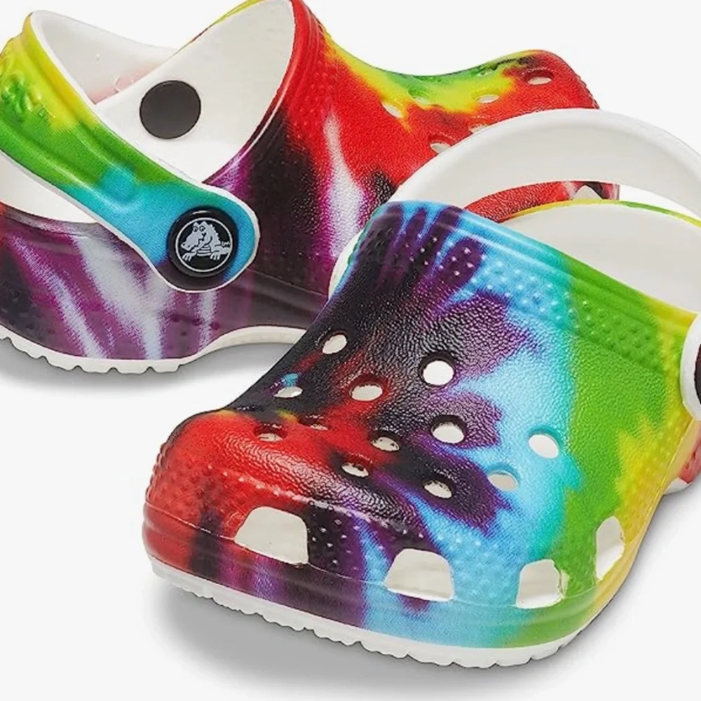 NWT C2C3 Crocs INFANT Littles Tie Dye Graphic Clog Multicolor